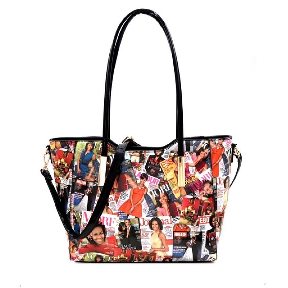 Michelle Obama collage twin set handbag (vegan) - Picture 4 of 8